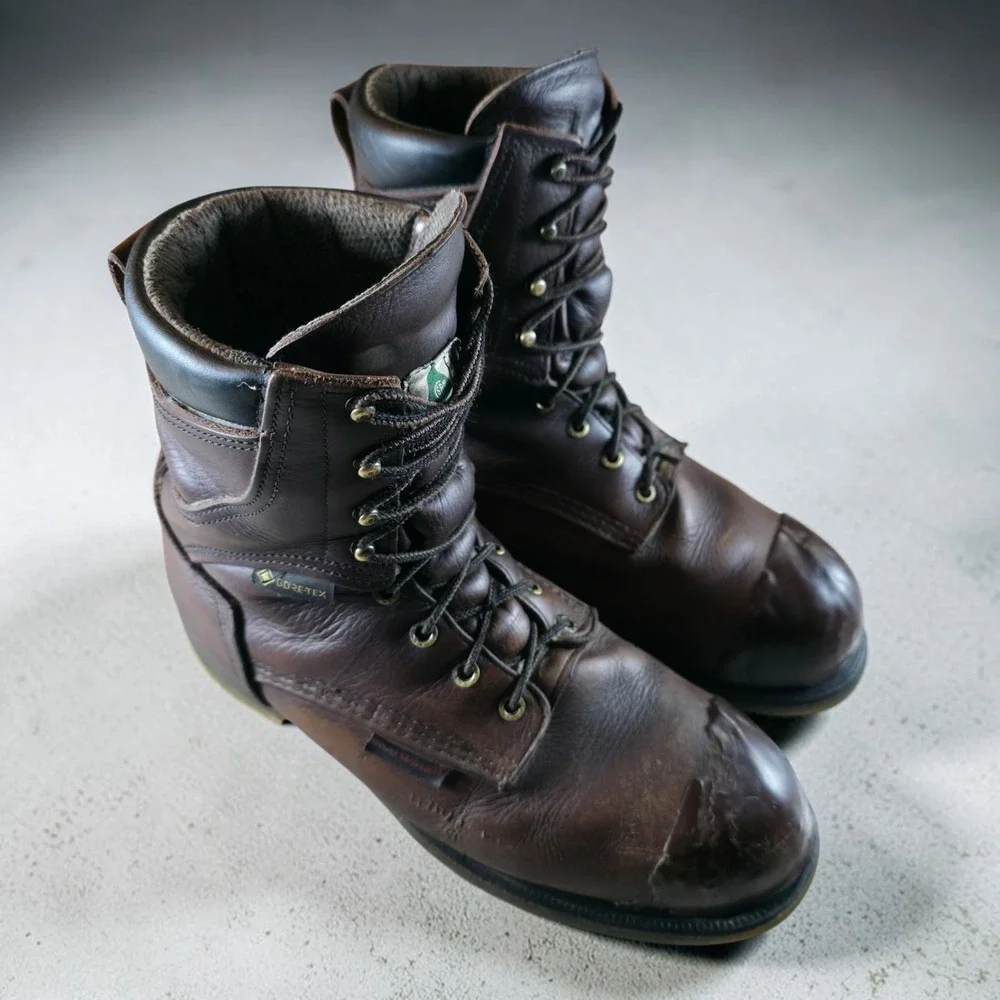 Red Wing 2412 Gore-Tex Waterproof Steel Toe Brown Work Boots Mens‎ Size 10